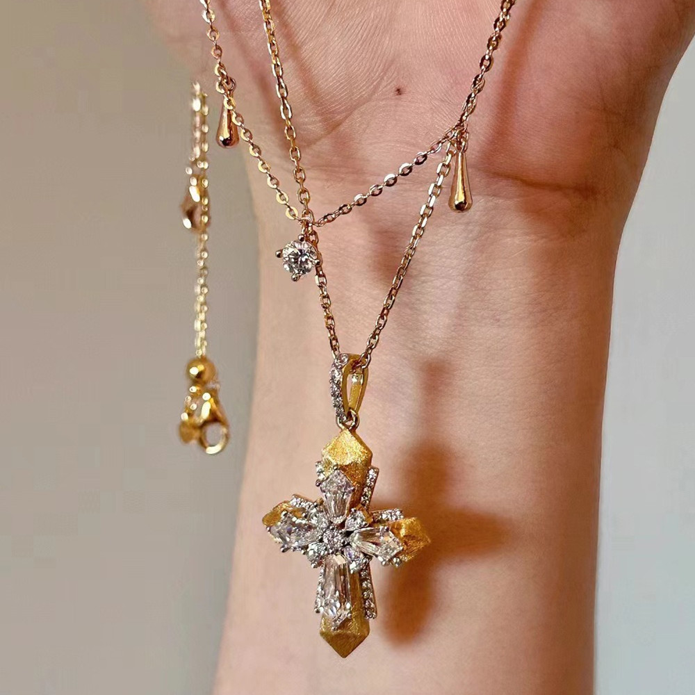 Cross Pendant Necklace Gold - Vintage Vatican Cross Pendant Necklaces for