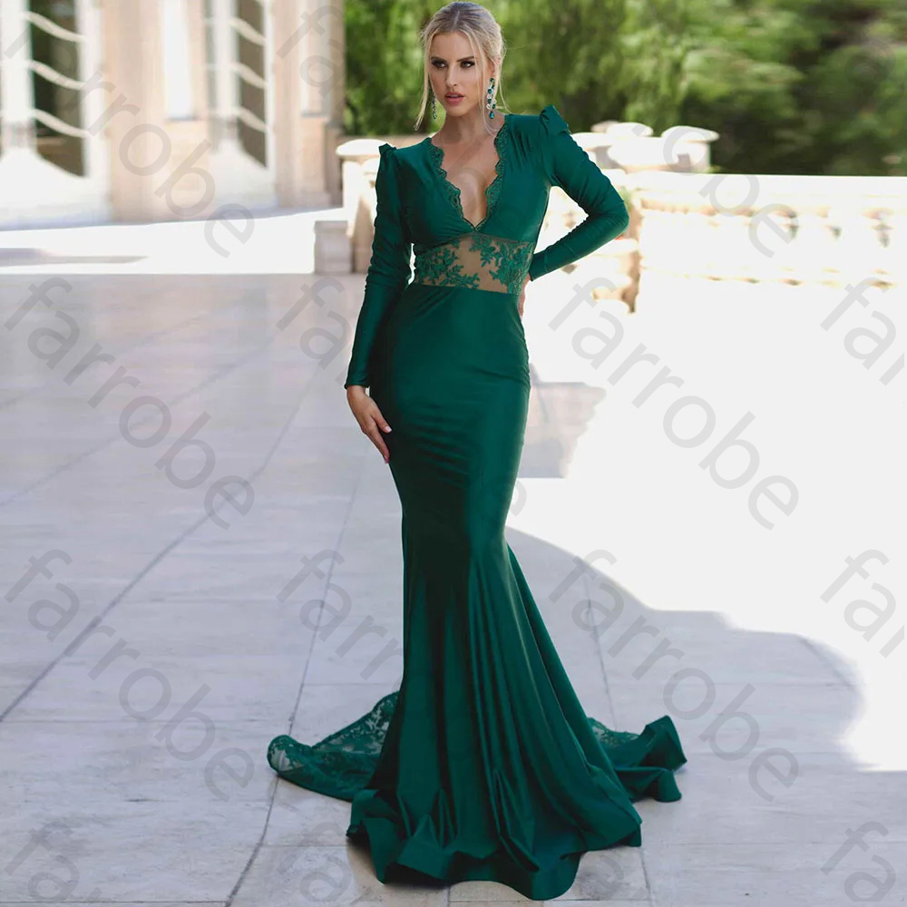 Necklaces - Customized Sexy Green Evening Dresses V