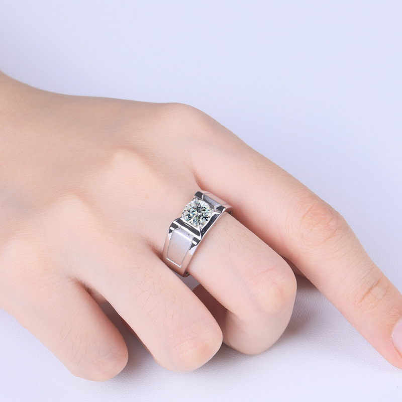 Hot selling s925 sterling silv - Moissanite Engagement Ring 1 Carat ulasan dan harga