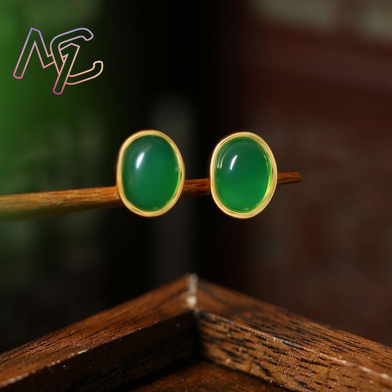 Green Natural Jade Earrings Ta - Earrings ulasan dan harga