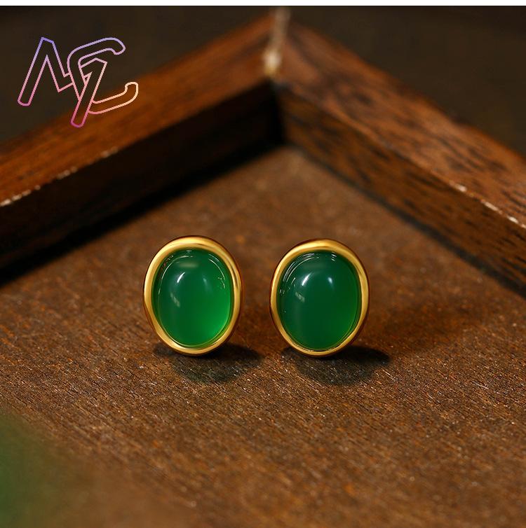 Green Natural Jade Earrings Ta - Earrings ulasan dan harga