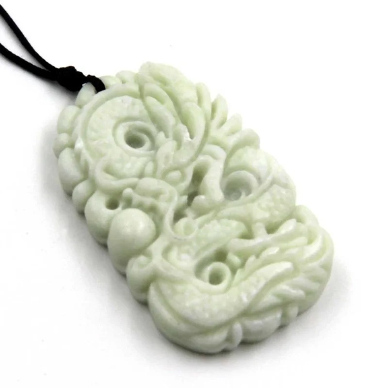 Natural White jade Dragon Phoe - Necklaces ulasan dan harga