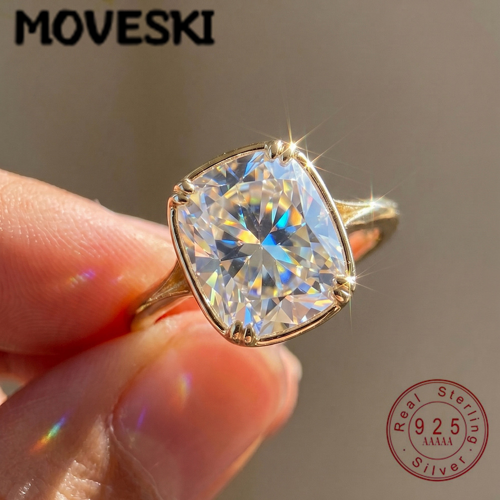 S925 Sterling Silver 1 Carat S - Moissanite Engagement Ring 1 Carat ulasan dan harga