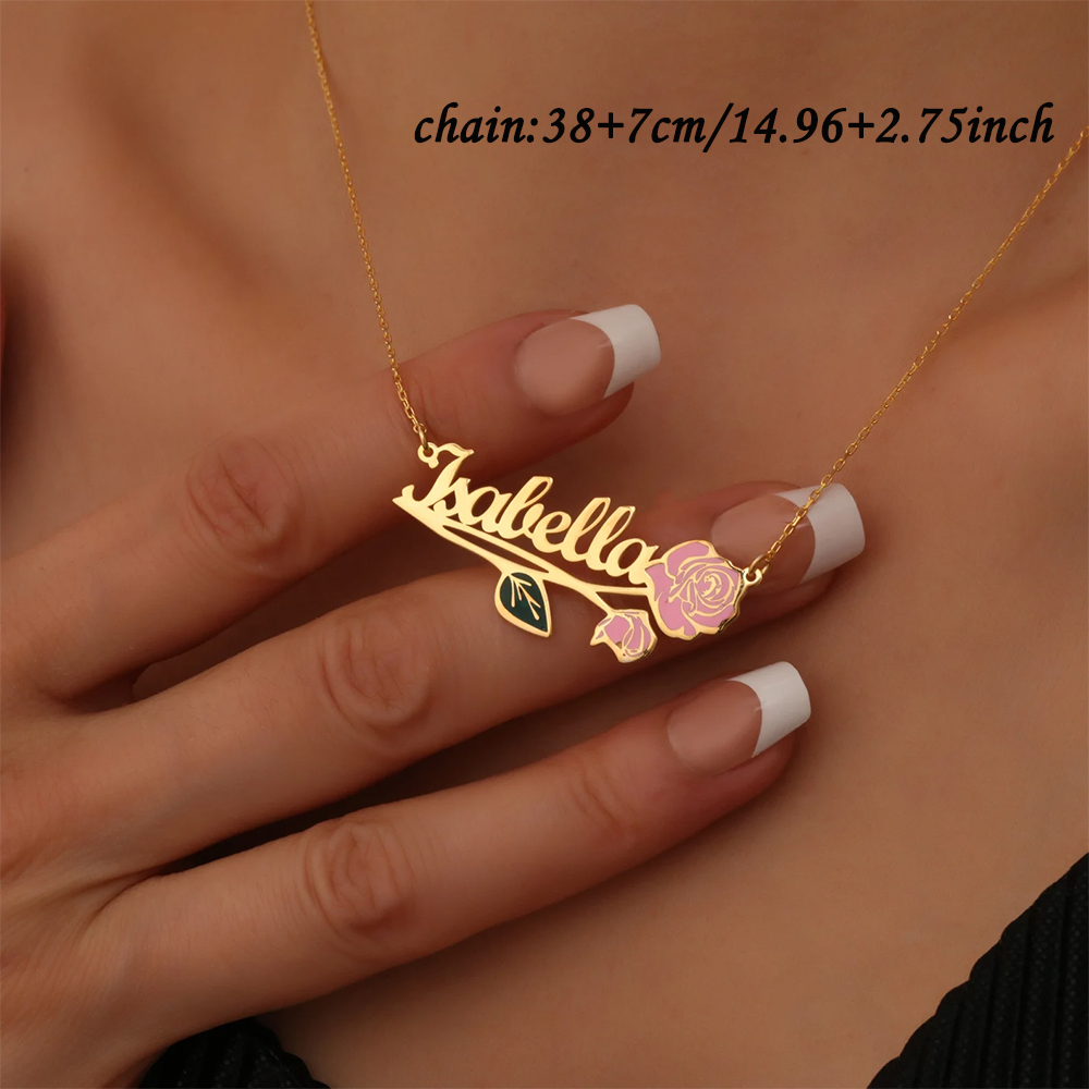 Personalized Colorfuls Birth F - Custom Name Necklace Stainless Steel ulasan dan harga