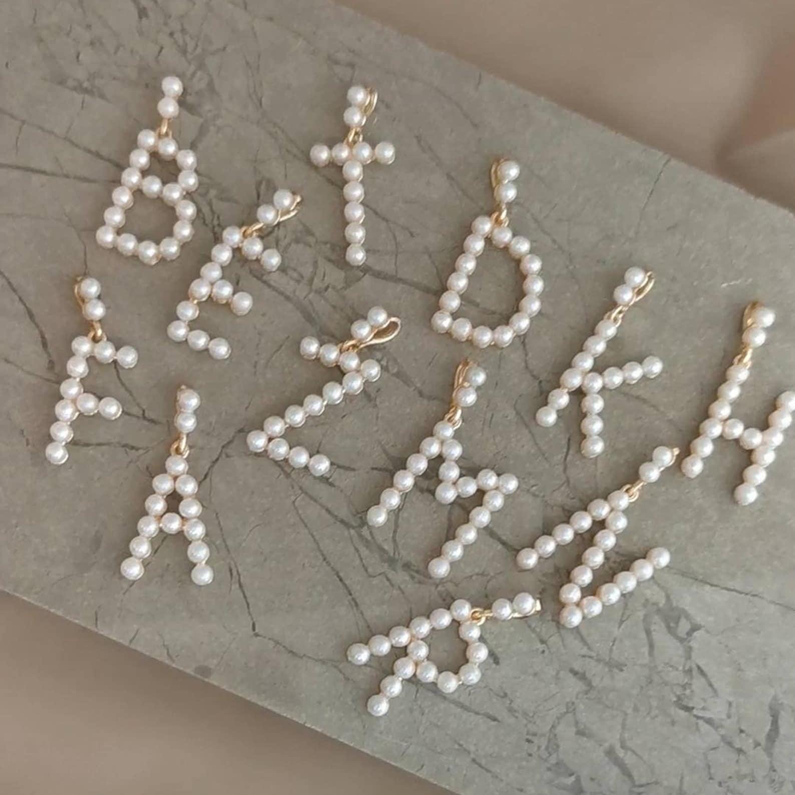Pearl Initial Layering Pendant - Custom Name Necklace Stainless Steel ulasan dan harga