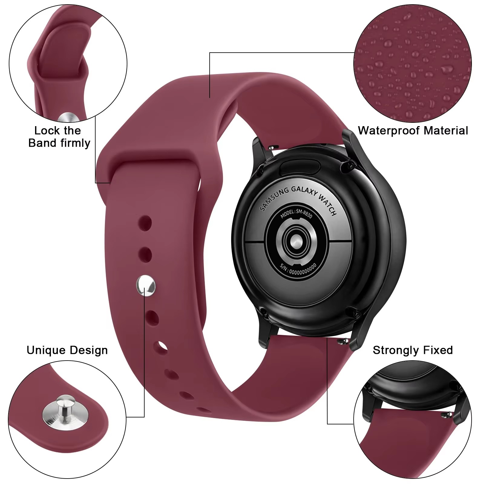 Watch Strap 22mm Silicone For  - Watch Accessories ulasan dan harga