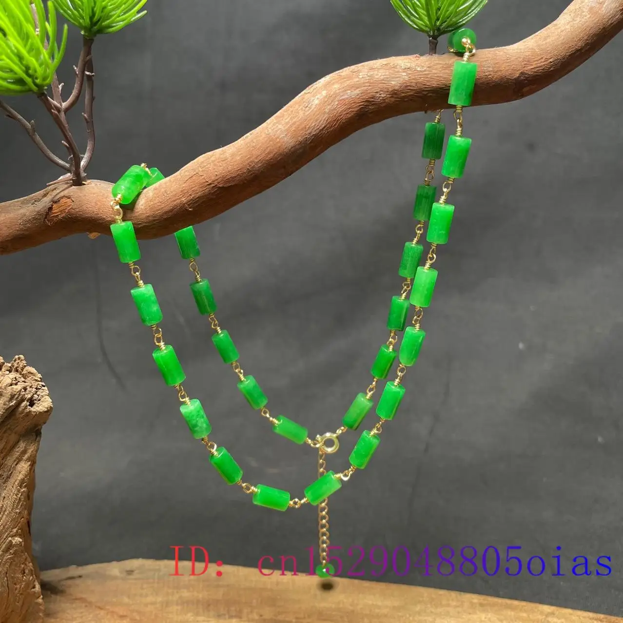 Green Jade Beaded Necklace Vin - Necklaces ulasan dan harga