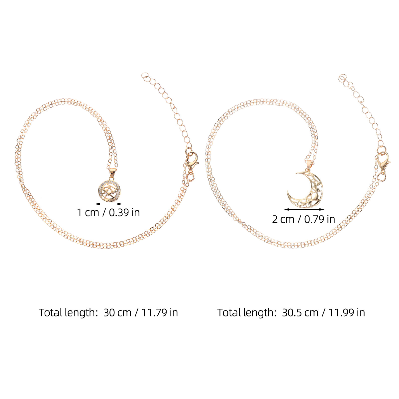 1Pair Sun and Moon Necklace Se - Magnetic Couple Matching Necklaces ulasan dan harga
