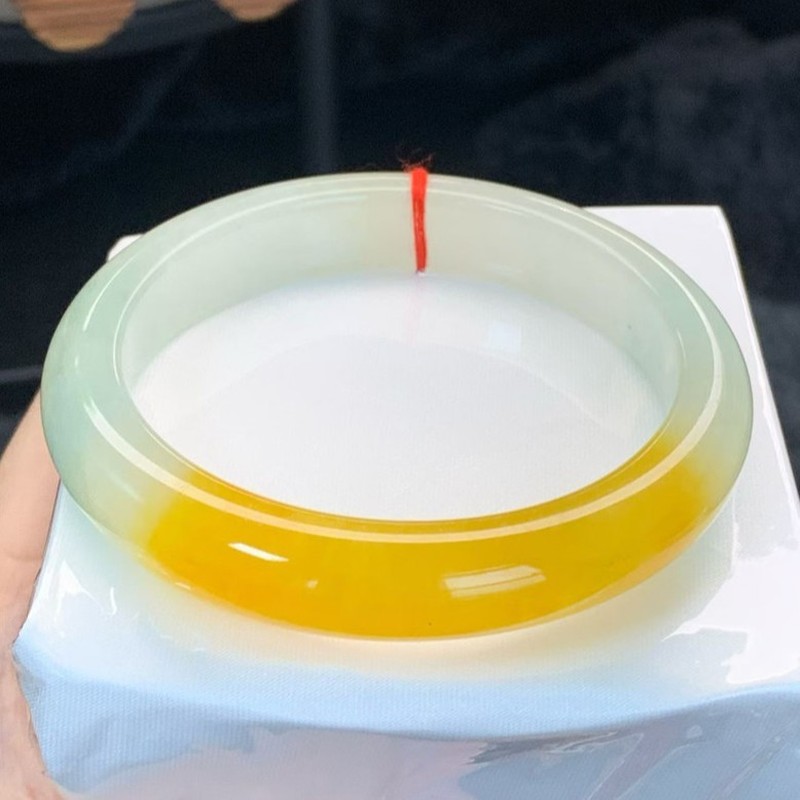Yellow jadeite bracelet, natur - Bracelets ulasan dan harga