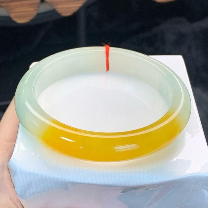 Yellow jadeite bracelet, natur - Bracelets ulasan dan harga