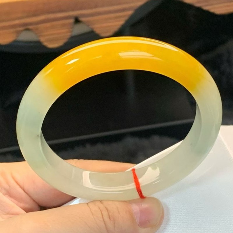 Yellow jadeite bracelet, natur - Bracelets ulasan dan harga