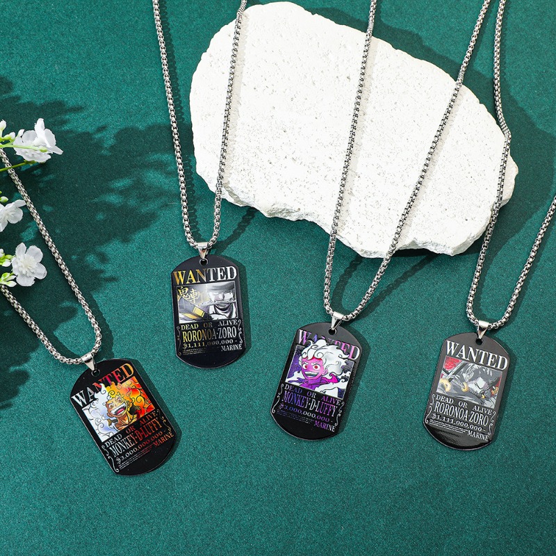 One Piece Luffy Zoro 3 Billion - Custom Name Necklace Stainless Steel ulasan dan harga