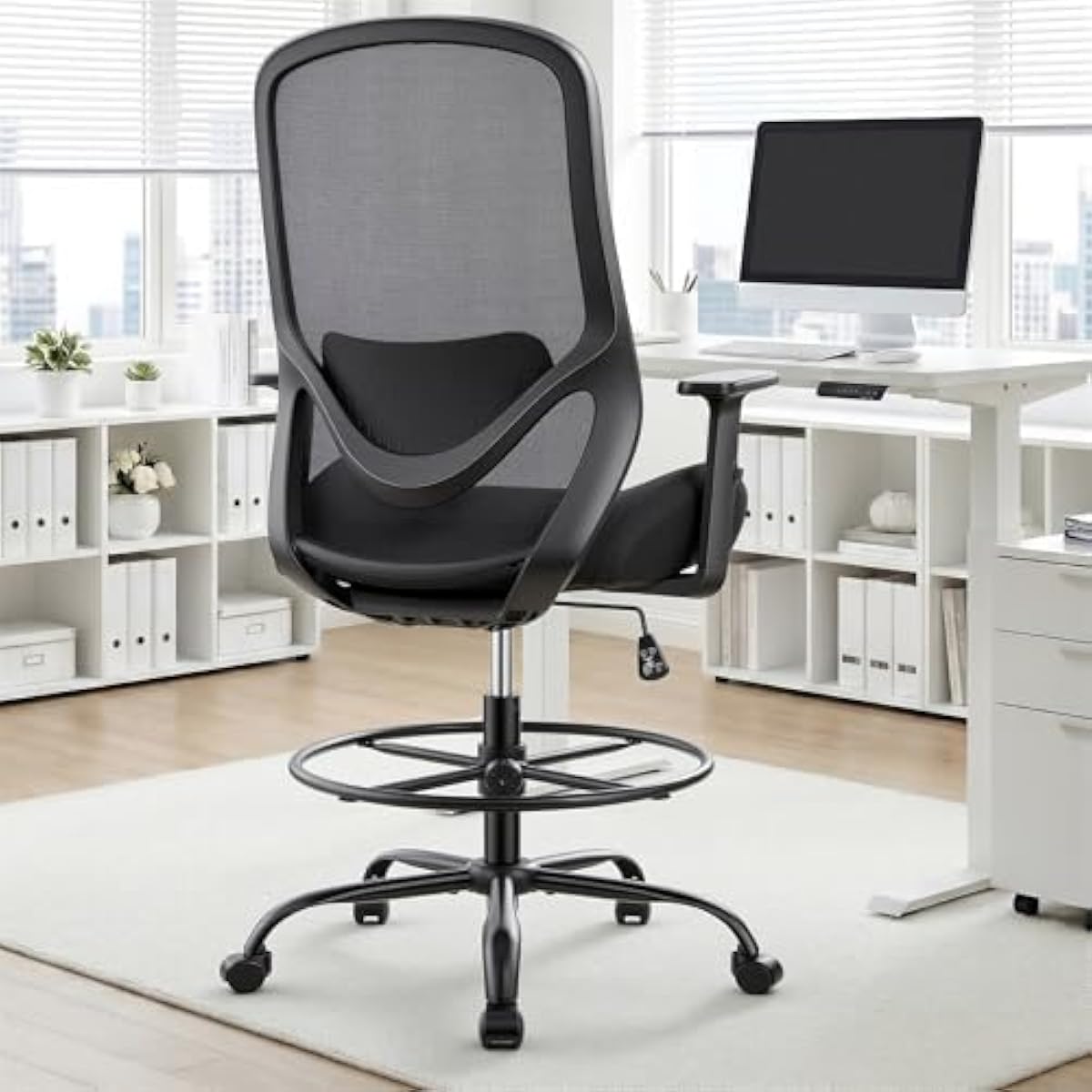 Ergonomic Tall Drafting Chair  - Rings ulasan dan harga