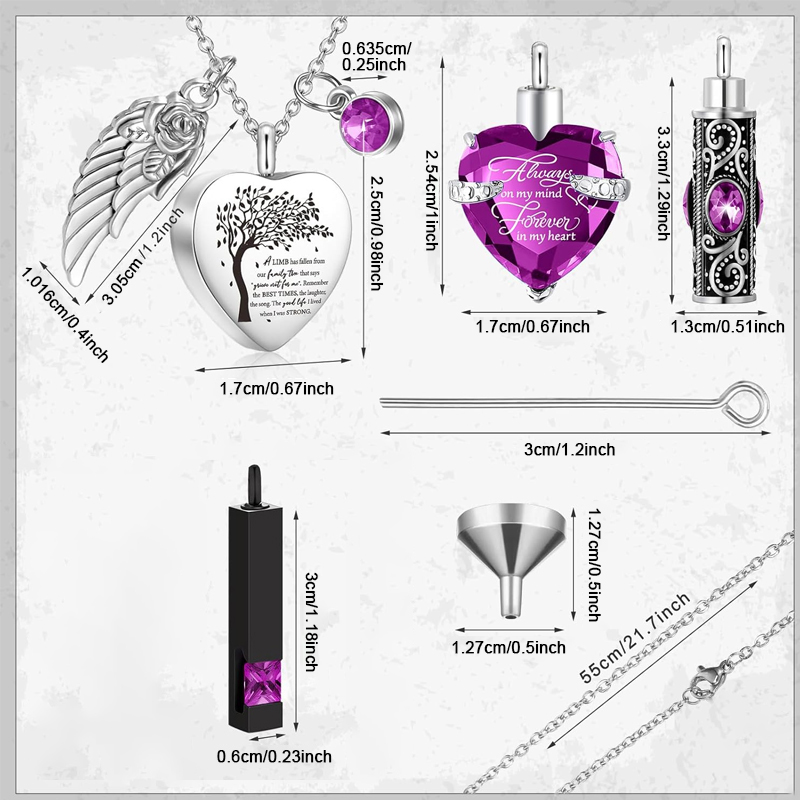 3 Styles Urn Necklace for Ashe - Heart Locket Necklace Photo ulasan dan harga