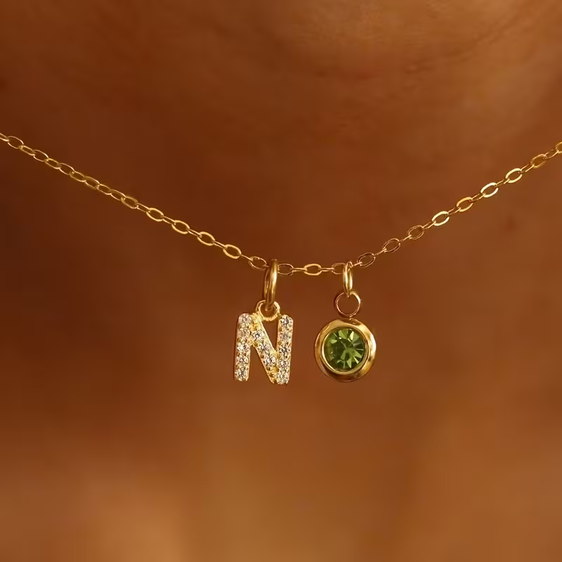 Custom A-Z Initial Letter Neck - Custom Name Necklace Stainless Steel ulasan dan harga