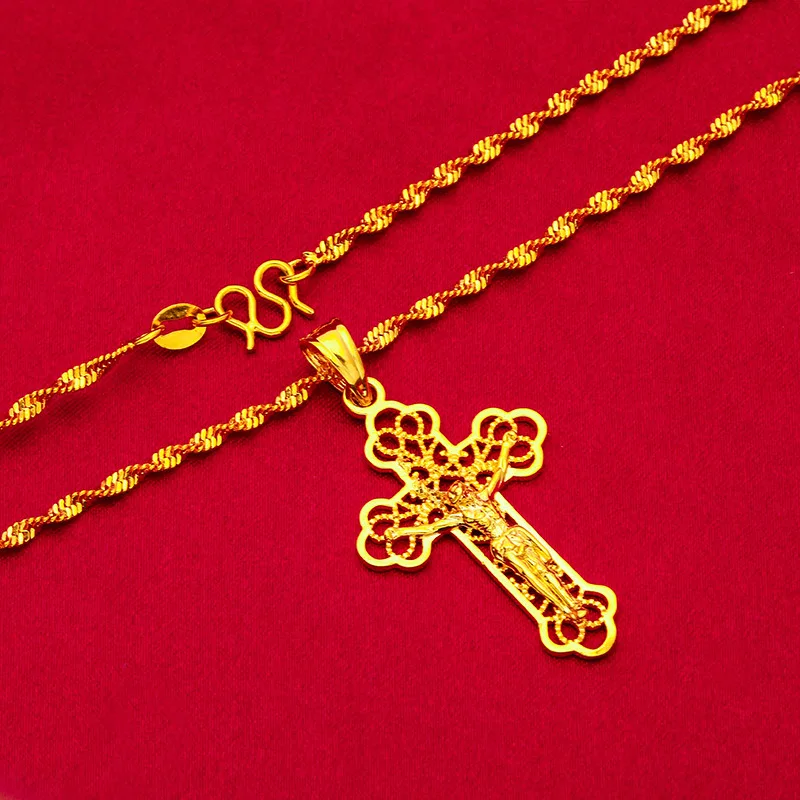 Briex Jewelry Ins Vintage Gold - Cross Pendant Necklace Gold ulasan dan harga