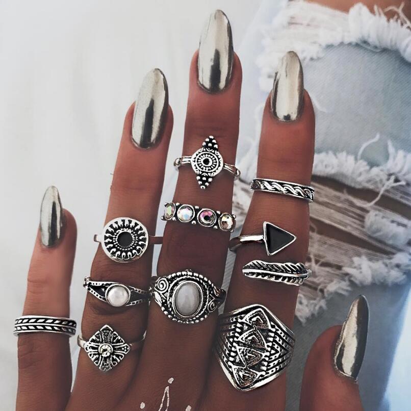 Meyfflin Vintage Knuckle Ring  - Vintage Punk Knuckle Rings Set ulasan dan harga