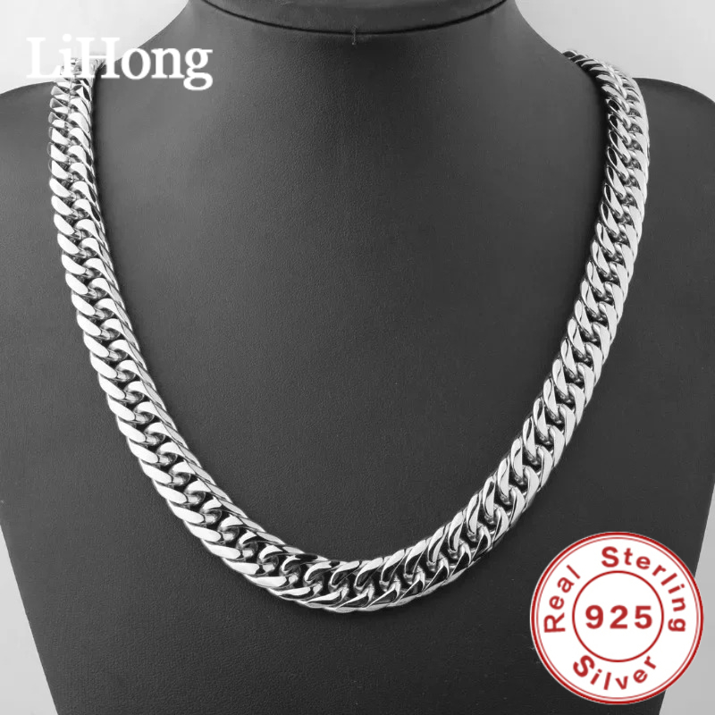 925 Sterling Silver 45-60cm 10 - Cuban Link Chain 12Mm ulasan dan harga