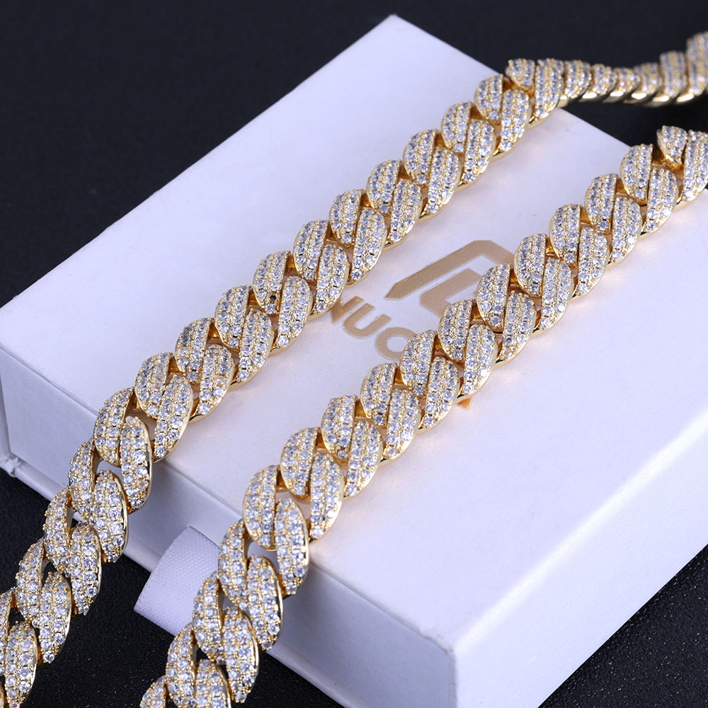 ESKEEM New Style 13MM Iced Out - Cuban Link Chain 12Mm ulasan dan harga