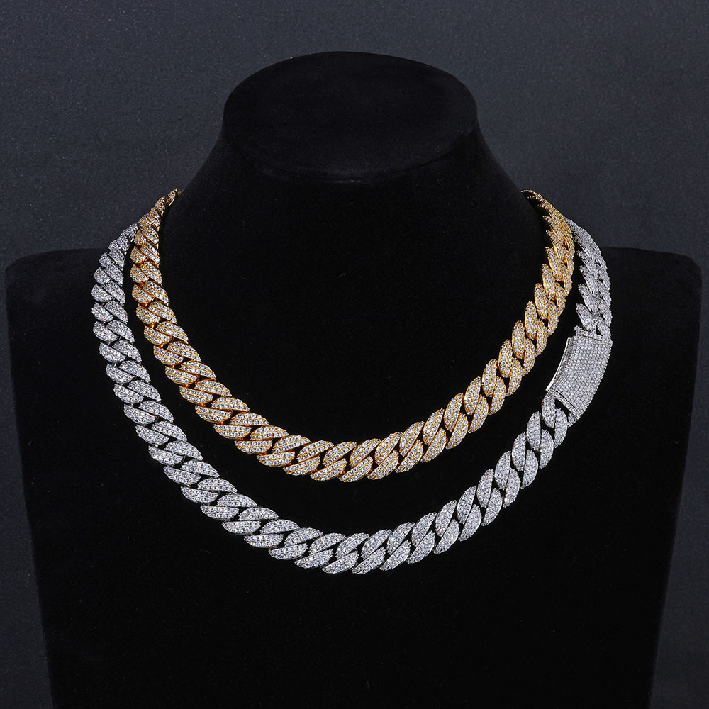 ESKEEM New Style 13MM Iced Out - Cuban Link Chain 12Mm ulasan dan harga
