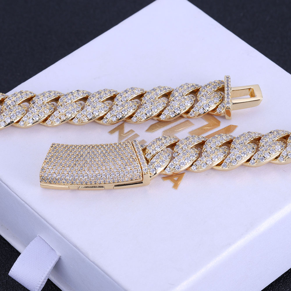 ESKEEM New Style 13MM Iced Out - Cuban Link Chain 12Mm ulasan dan harga