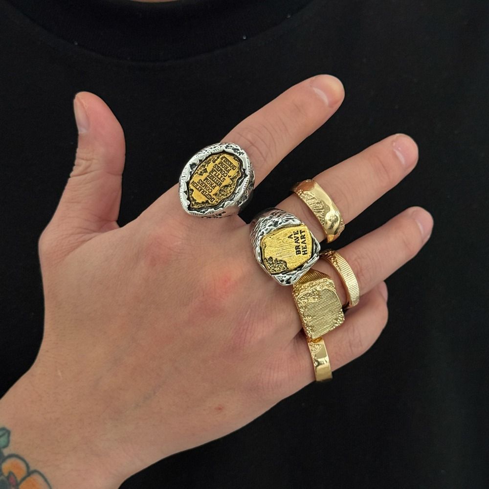Finger Rings Sets 6Pcs/Set Geo - Vintage Punk Knuckle Rings Set ulasan dan harga