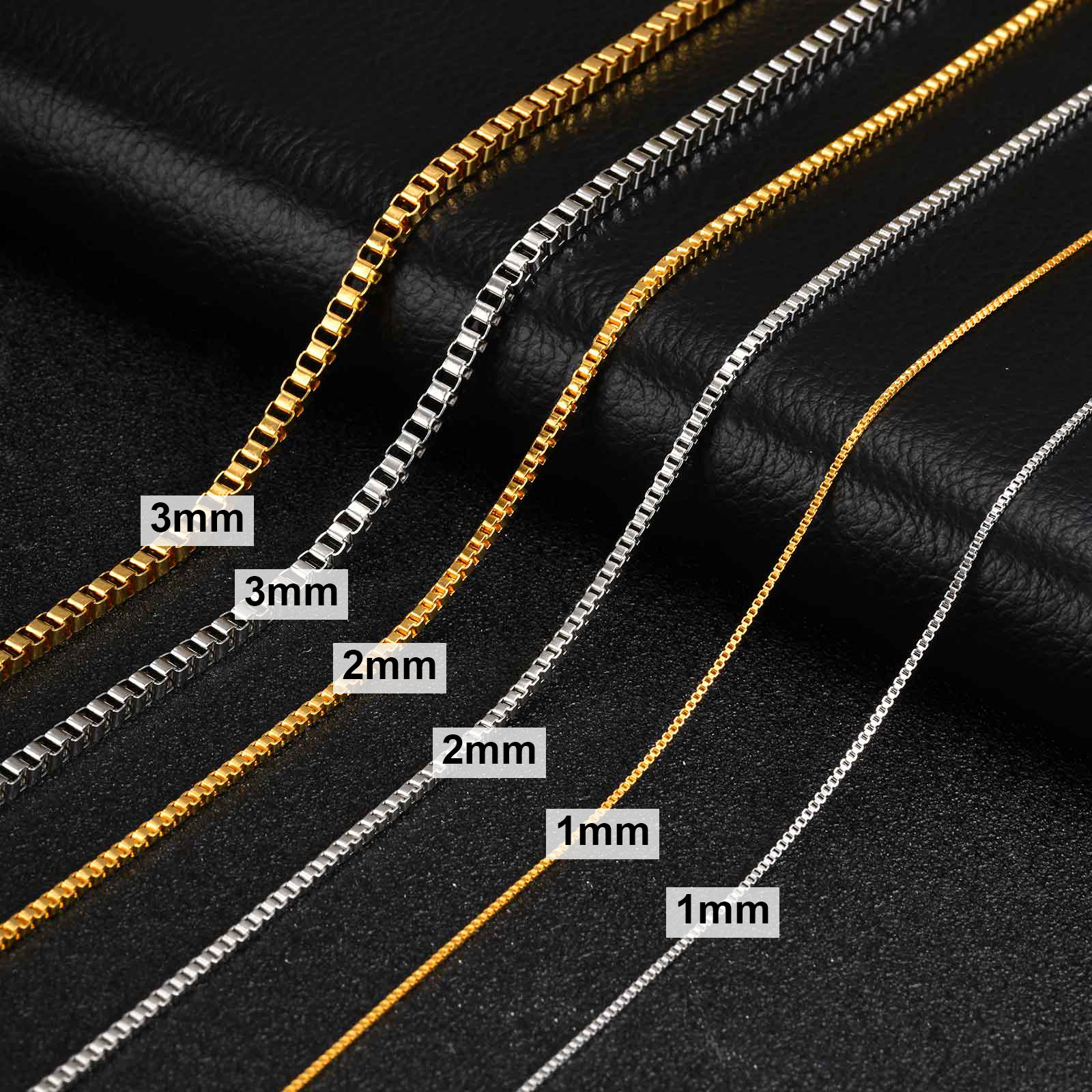 1/2/3MM Thin Chain Necklace fo - Cuban Link Chain 12Mm ulasan dan harga
