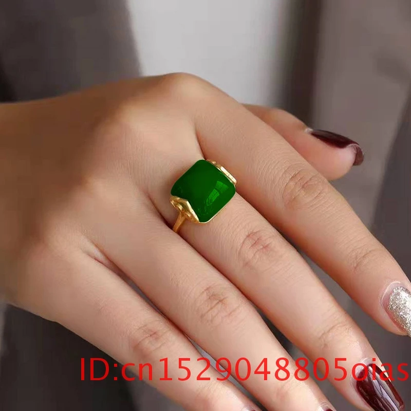 Natural Hetian Jade Ring Fashi - Rings ulasan dan harga