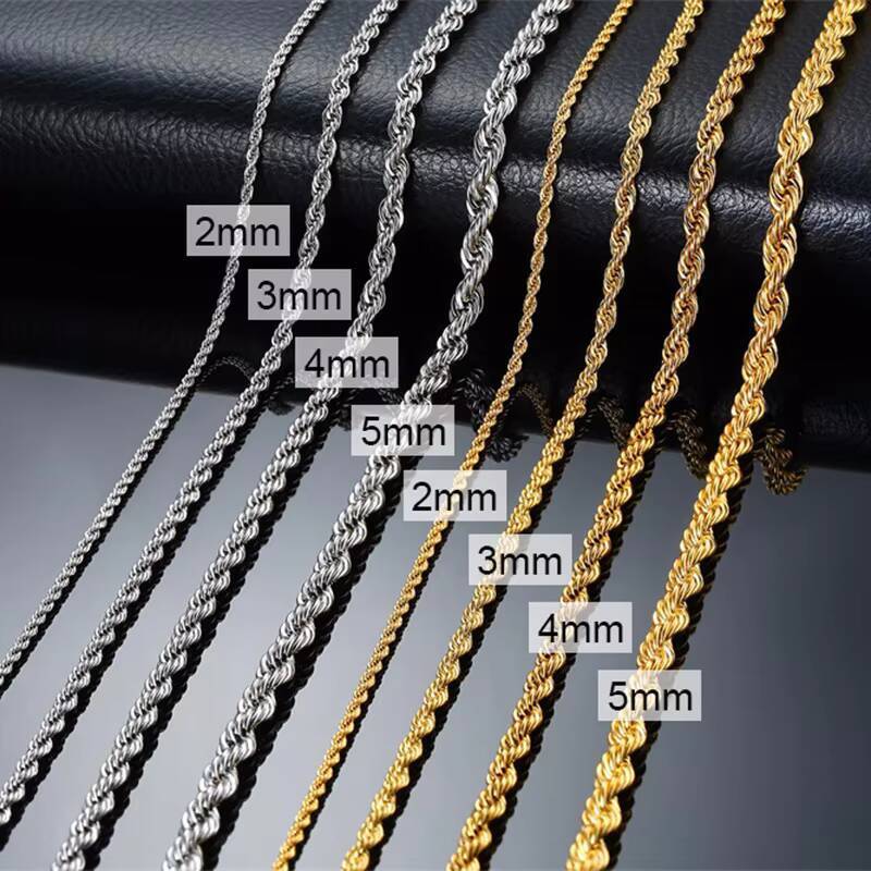 Vnox 2/3/4/5mm Wide Twist Rope - Cuban Link Chain 12Mm ulasan dan harga